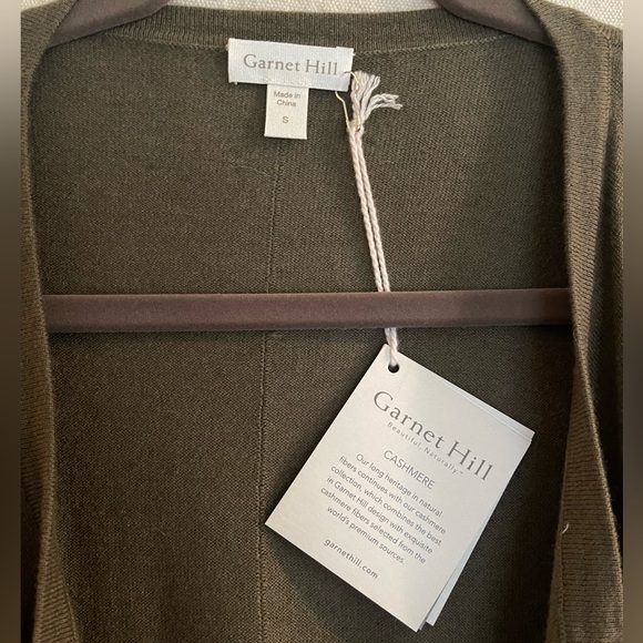 NWT Garnet Hill Cashmere Cardigan - Picture 2 of 6